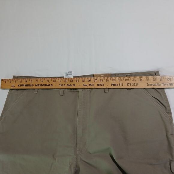 Carhartt ORIGINAL FIT WASHED DUCK WORK DUNGAREES sz 52X30 Tan 100% Cotton NWT - Picture 9 of 11